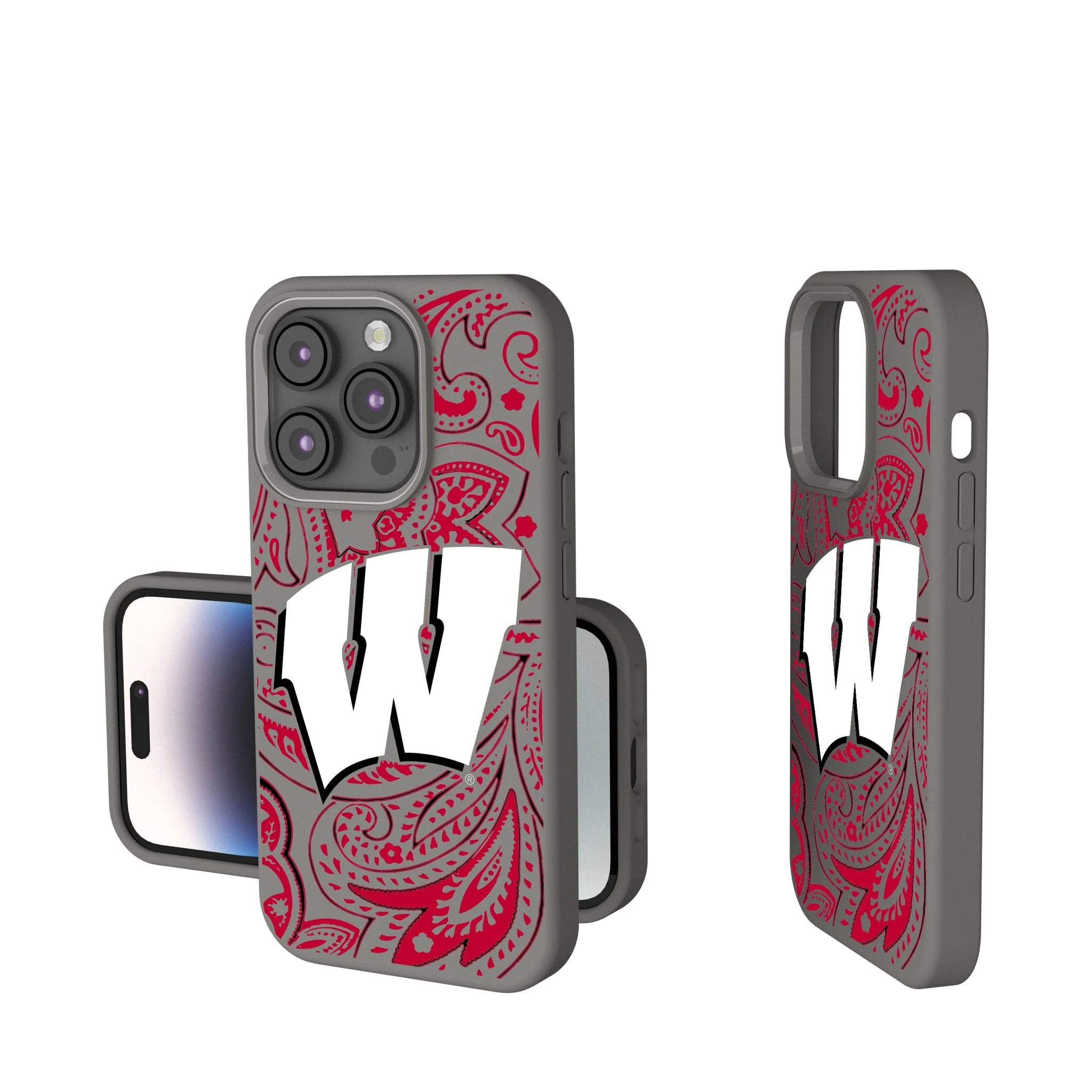 University of Wisconsin Badgers Paisley Soft Touch Phone Case