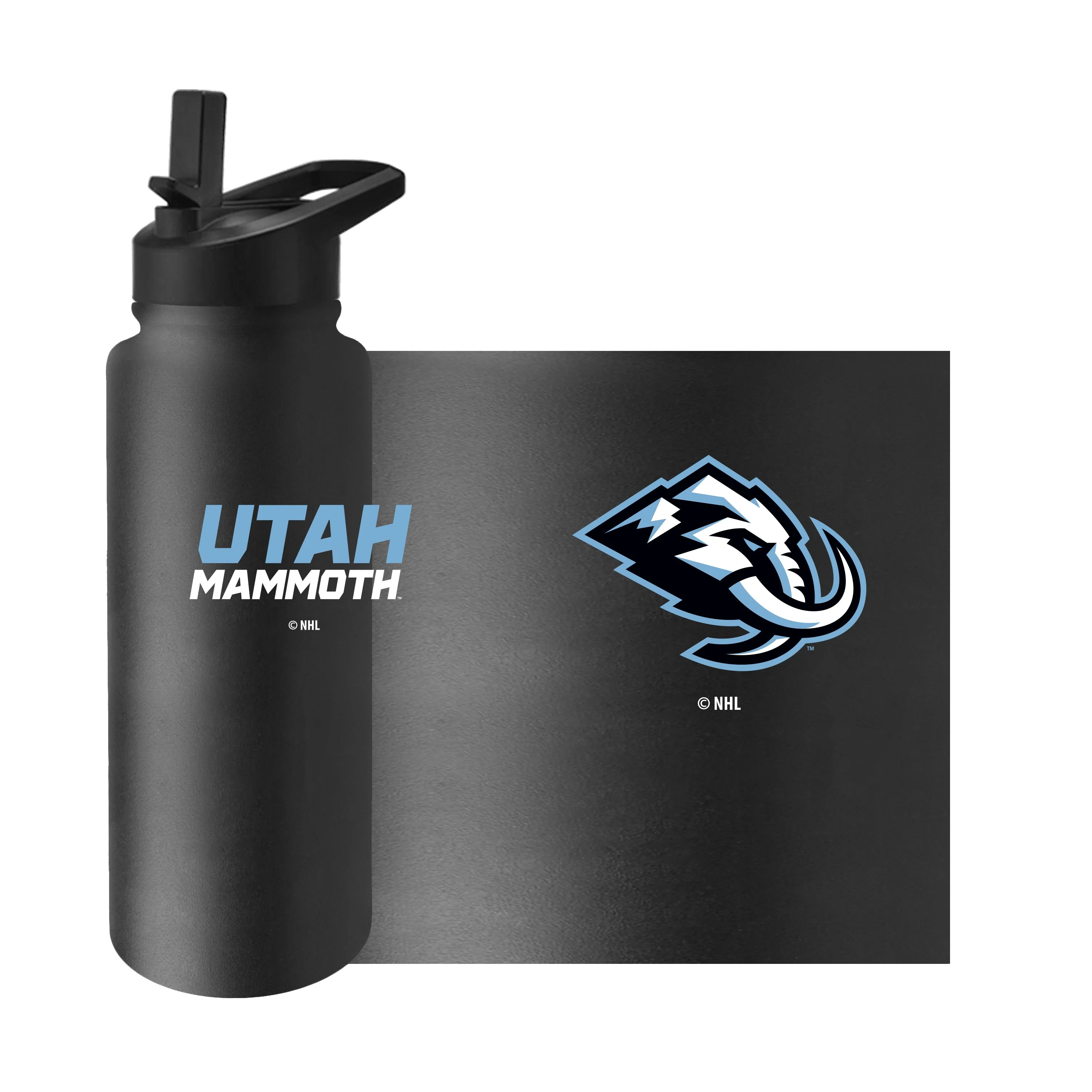 Utah Mammoth 34oz Flipside Quencher Bottle - Image 3