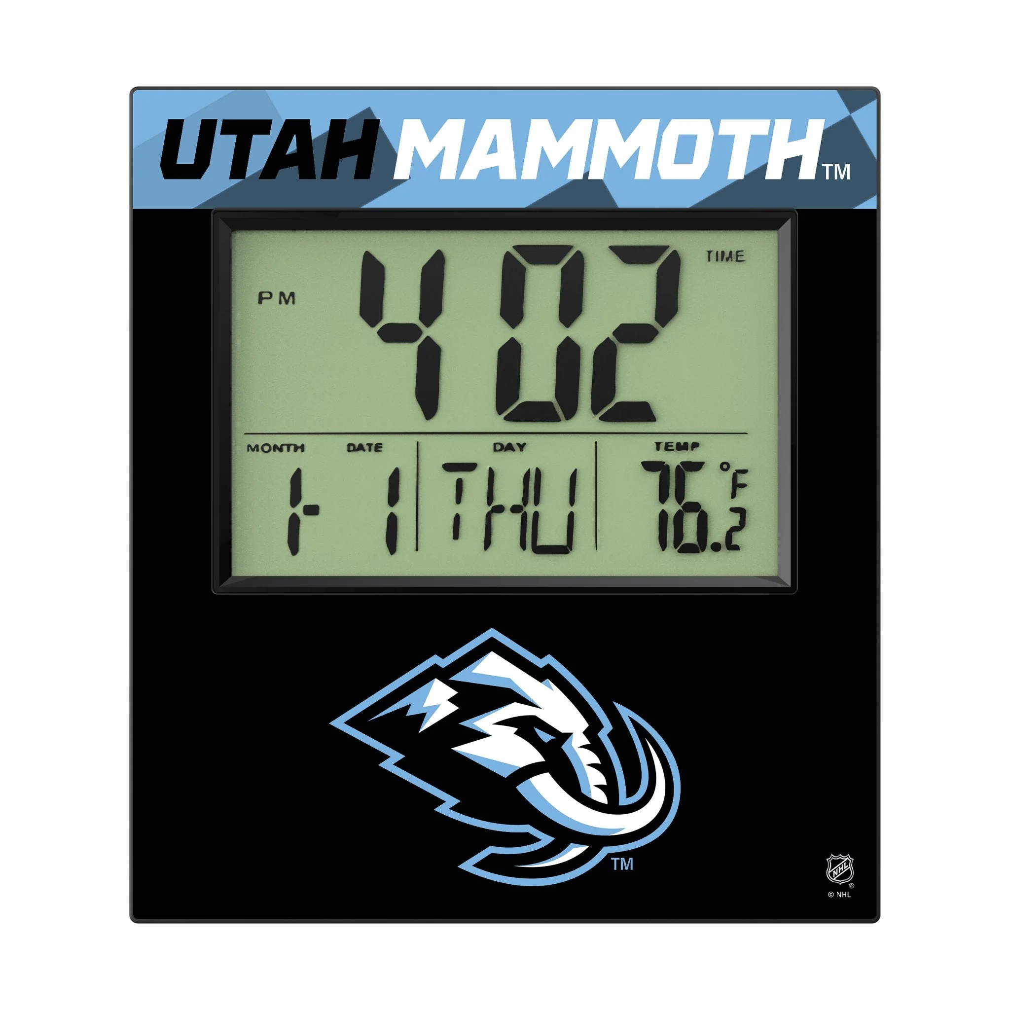 Utah Mammoth Color Block Wall Clock - Image 2