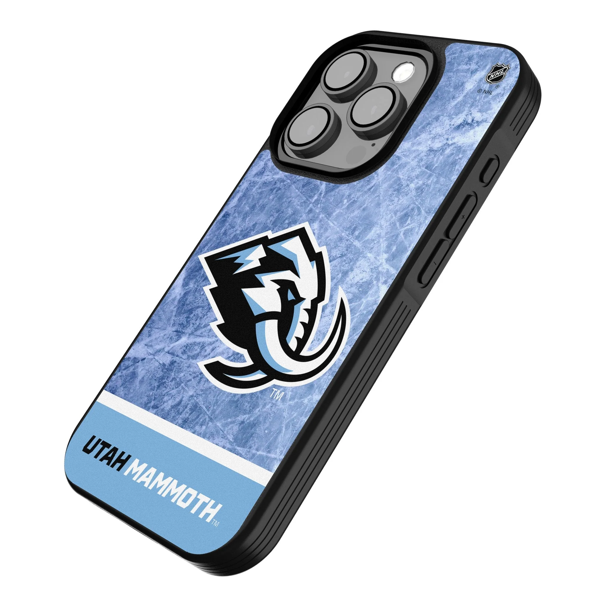 Utah Mammoth Ice Wordmark Bump Phone Case for Apple iPhone - Image 2