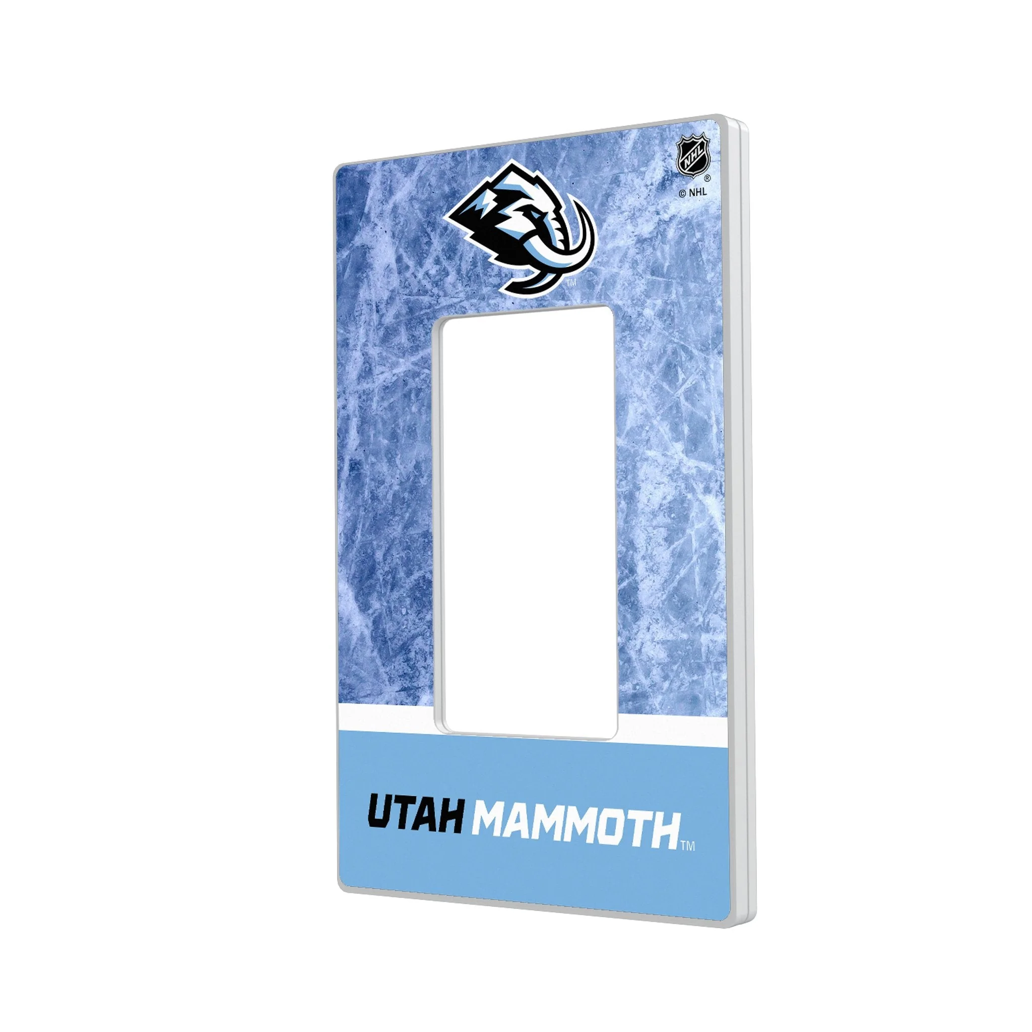 Utah Mammoth Ice Wordmark Hidden-Screw Light Switch Plate - Image 2