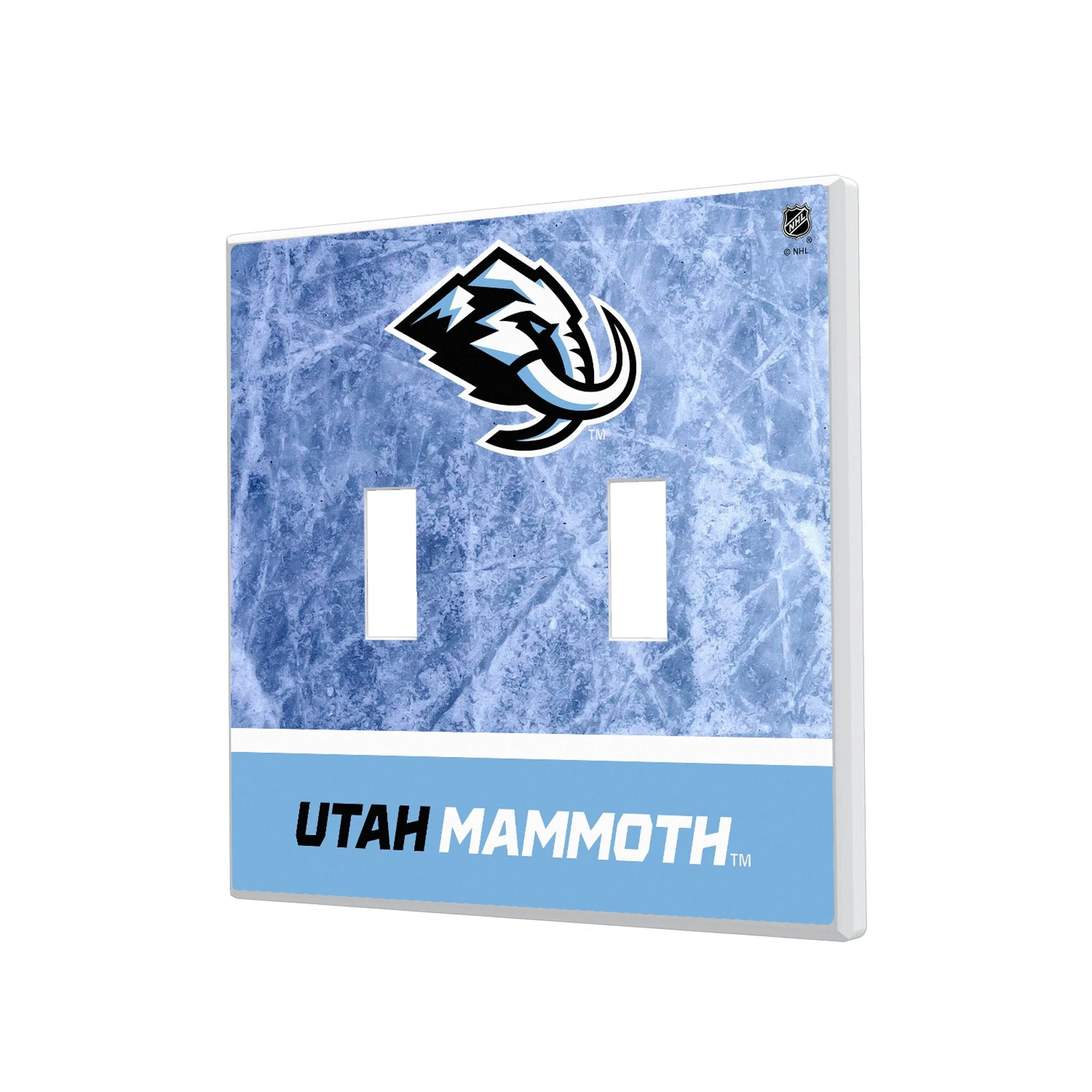 Utah Mammoth Ice Wordmark Hidden-Screw Light Switch Plate - Image 3