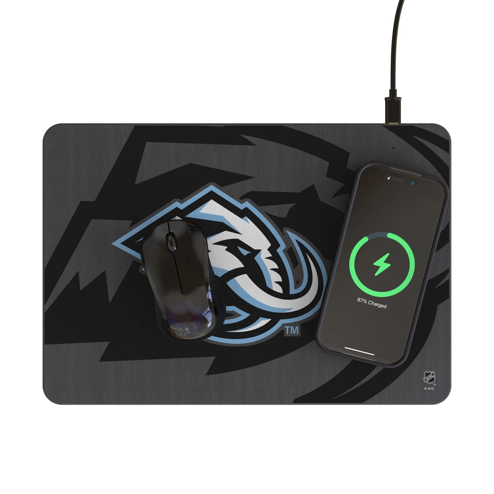 Utah Mammoth Monocolor Tilt 15-Watt Wireless Charger and Mouse Pad - Image 2