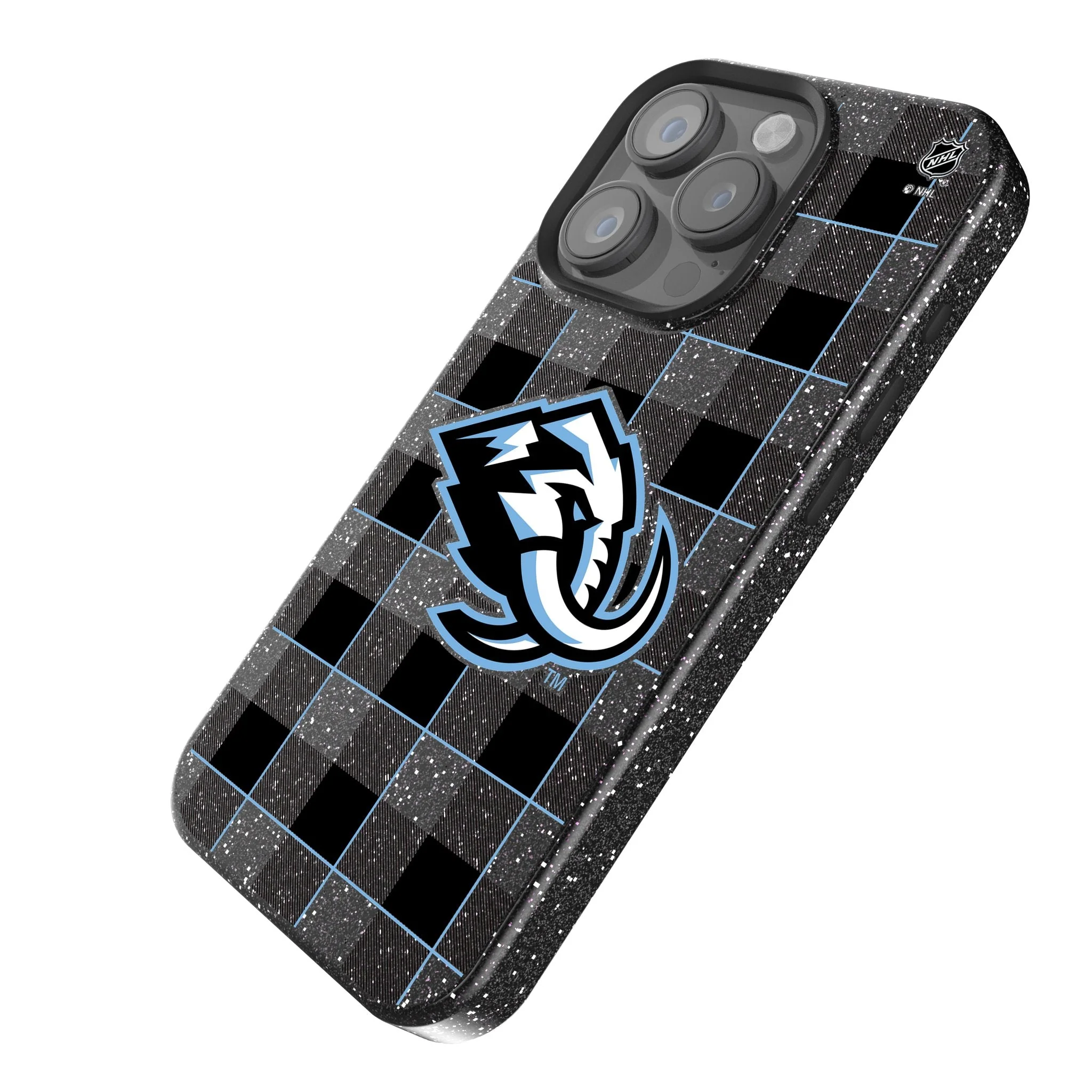 Utah Mammoth Plaid Bling Phone Case for Apple iPhone - Image 2