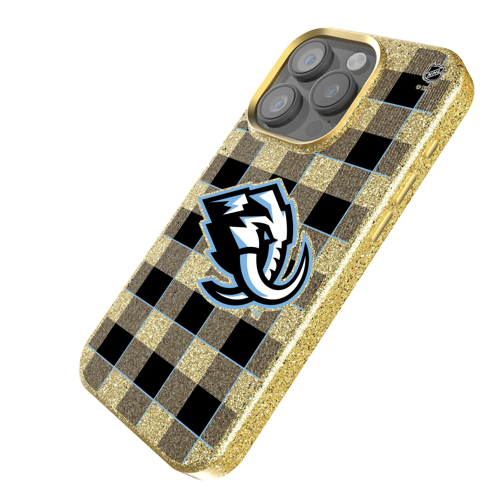 Utah Mammoth Plaid Bling Phone Case for Apple iPhone - Image 2