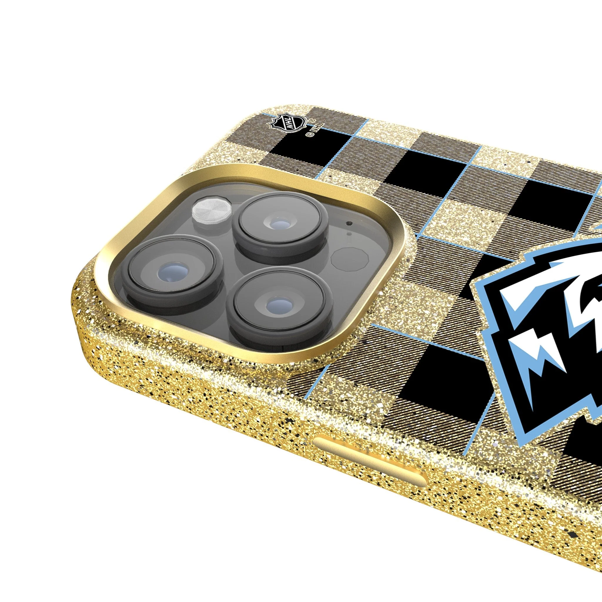 Utah Mammoth Plaid Bling Phone Case for Apple iPhone - Image 4