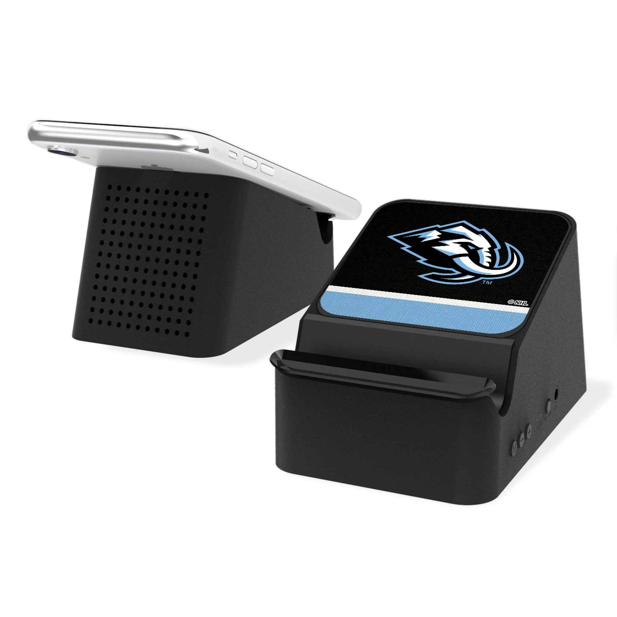 Utah Mammoth Stripe Wireless Charging Station and Bluetooth Speaker