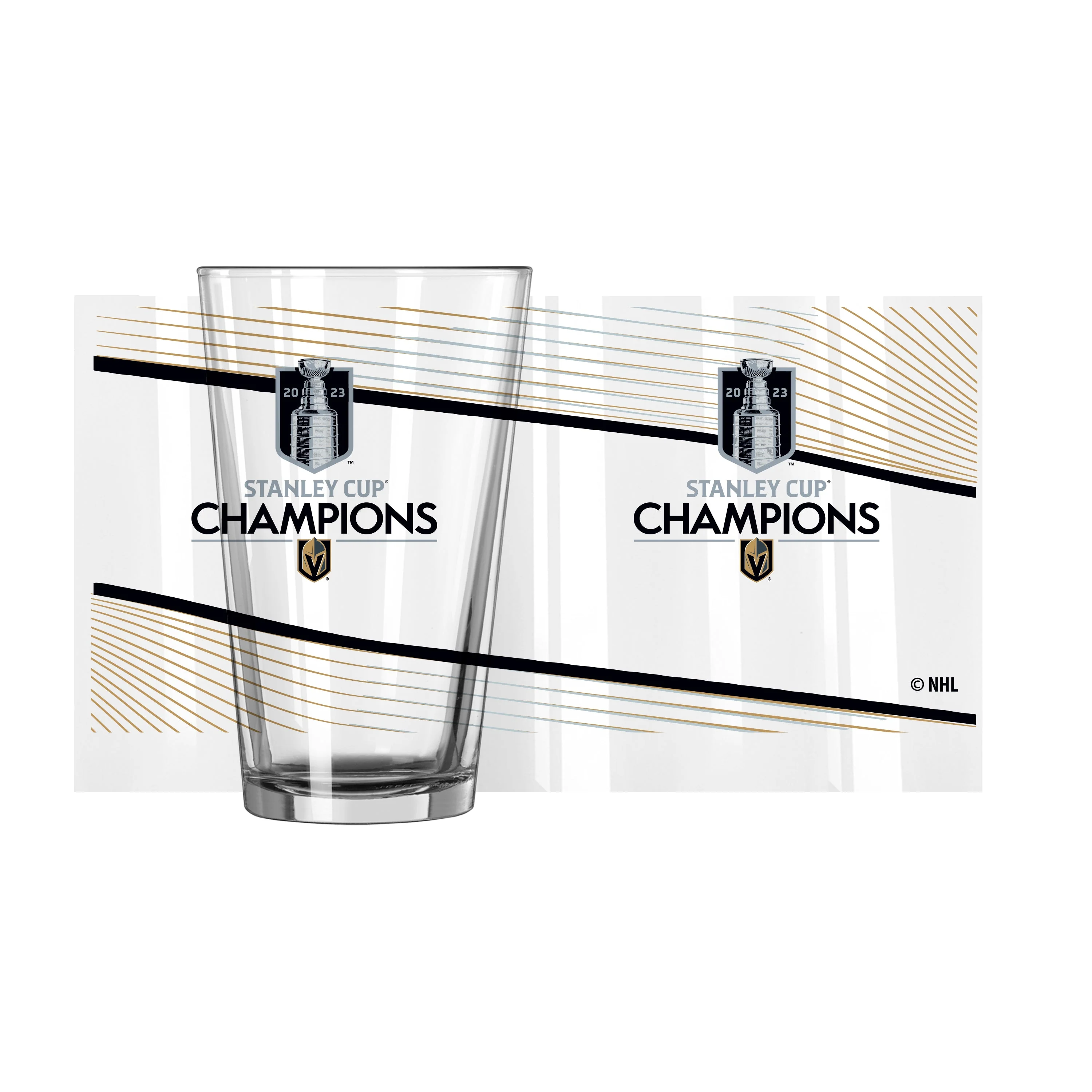 Vegas Golden Knights 16oz 2023 Stanley Cup Champions Pint Glass - Image 2