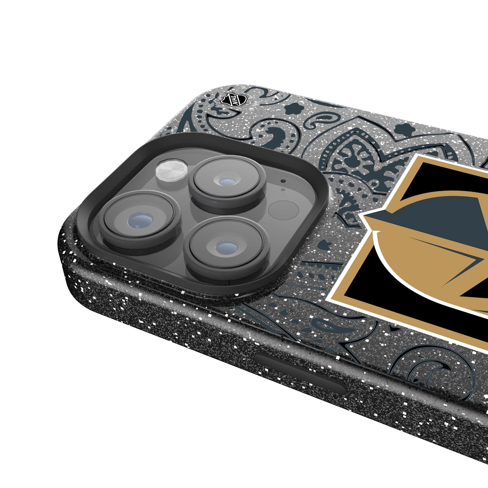 Vegas Golden Knights Paisley Bling Phone Case - Image 4