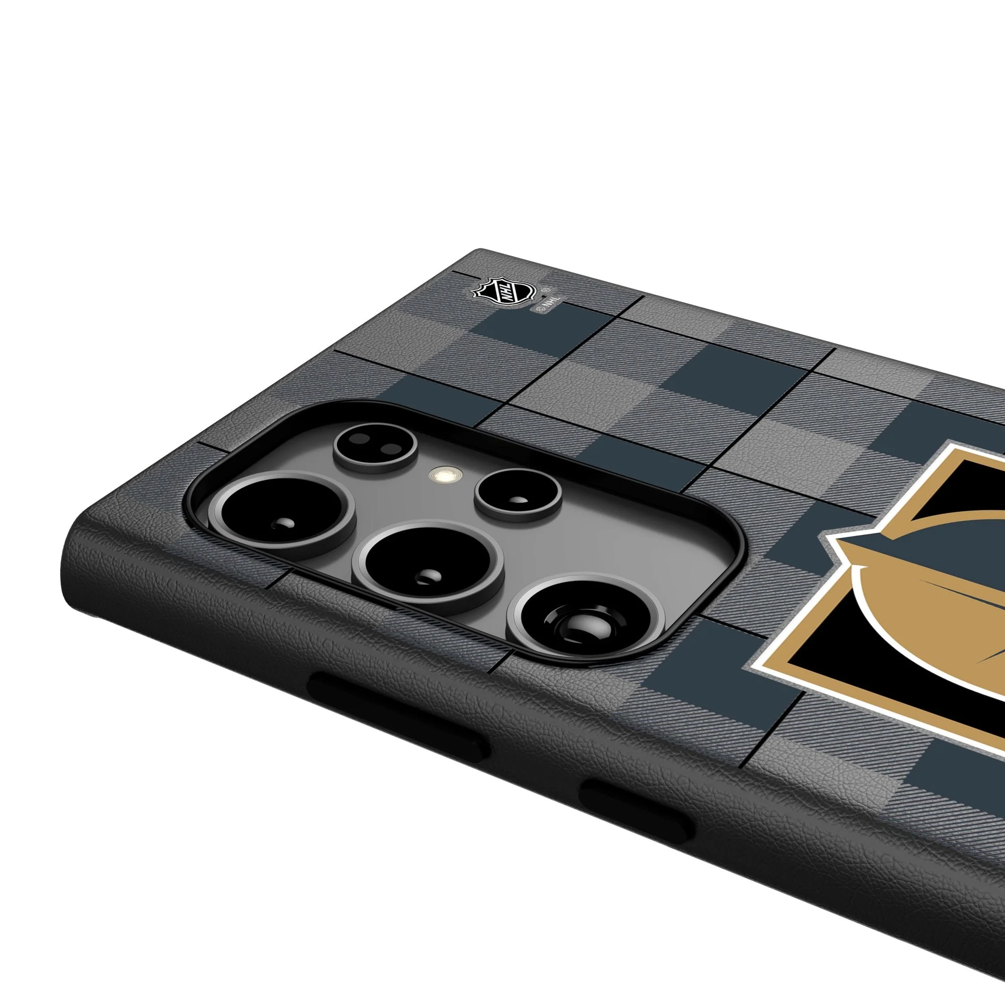 Vegas Golden Knights Plaid MagSafe Compatible Phone Case for Samsung Galaxy - Image 4