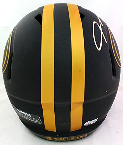 Vernon Davis Autographed SF 49ers Eclipse Speed F/S Helmet- Beckett W Gold - Image 3