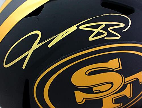 Vernon Davis Autographed SF 49ers Eclipse Speed F/S Helmet- Beckett W Gold - Image 5