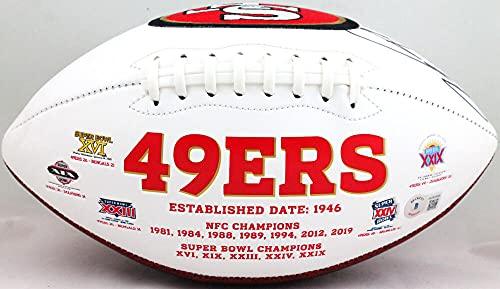 Vernon Davis Autographed SF 49ers Logo Football- Beckett W Black - Image 2
