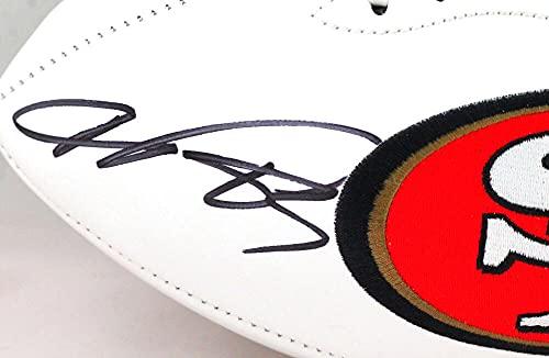 Vernon Davis Autographed SF 49ers Logo Football- Beckett W Black - Image 3