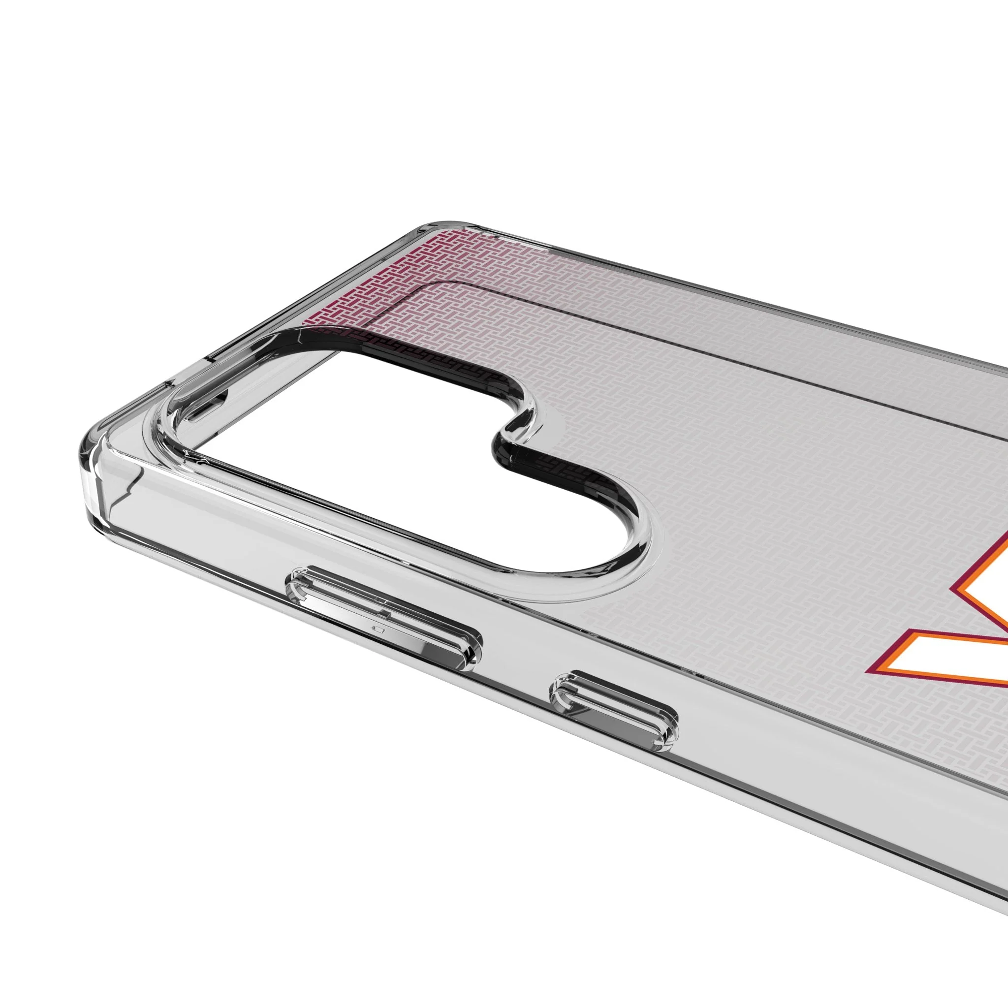 Virginia Tech Hokies Linen Clear Phone Case for Samsung Galaxy - Image 3