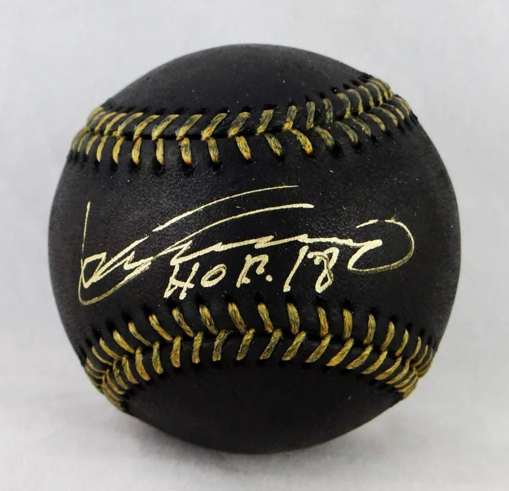 Vladimir Guerrero Autographed Rawlings OML Black Baseball w/HOF 18 - JSA W Auth - Image 2