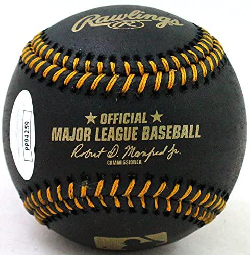 Vladimir Guerrero Jr. Autographed Rawlings OML Black Baseball- JSA Auth Gold - Image 2