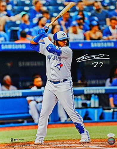 Vladimir Guerrero Jr. Signed Toronto Blue Jays 16x20 Batting Pose Photo- JSA Auth White