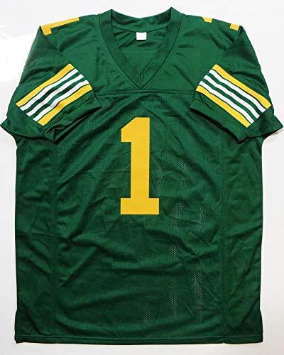 Warren Moon Autographed Green Pro Style Jersey w/HOF- JSA W Authenticated - Image 3