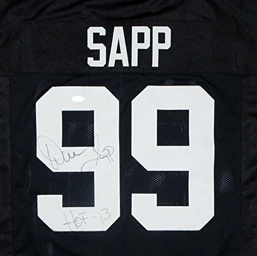 Warren Sapp Autographed Black Pro Style Jersey HOF- JSA Witness Auth Horz HOF - Image 2