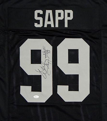 Warren Sapp Autographed Black Pro Style Jersey HOF- JSA Witness Auth *Vert HOF - Image 3