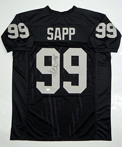 Warren Sapp Autographed Black Pro Style Jersey HOF- JSA Witness Auth *Vert HOF - Image 4