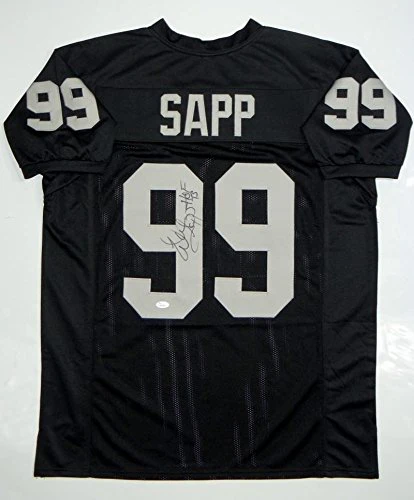 Warren Sapp Autographed Black Pro Style Jersey HOF- JSA Witness Auth *Vert HOF - Image 5