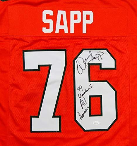 Warren Sapp Autographed Orange College Style Jersey w/Insc- JSA W Authenticated 9 - Image 2