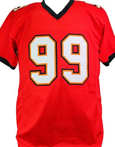Warren Sapp Autographed Red Pro Style Jersey w/ 2 Insc- Beckett W Black - Image 2