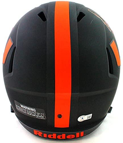 Warren Sapp Signed Miami Hurricanes Eclipse Speed FS Helmet w 91-BeckettWOrange - Image 3