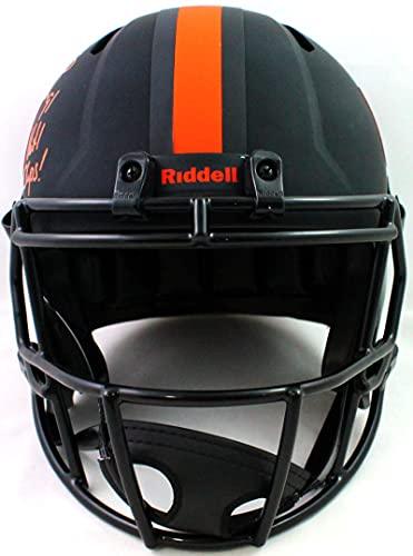 Warren Sapp Signed Miami Hurricanes Eclipse Speed FS Helmet w 91-BeckettWOrange - Image 4