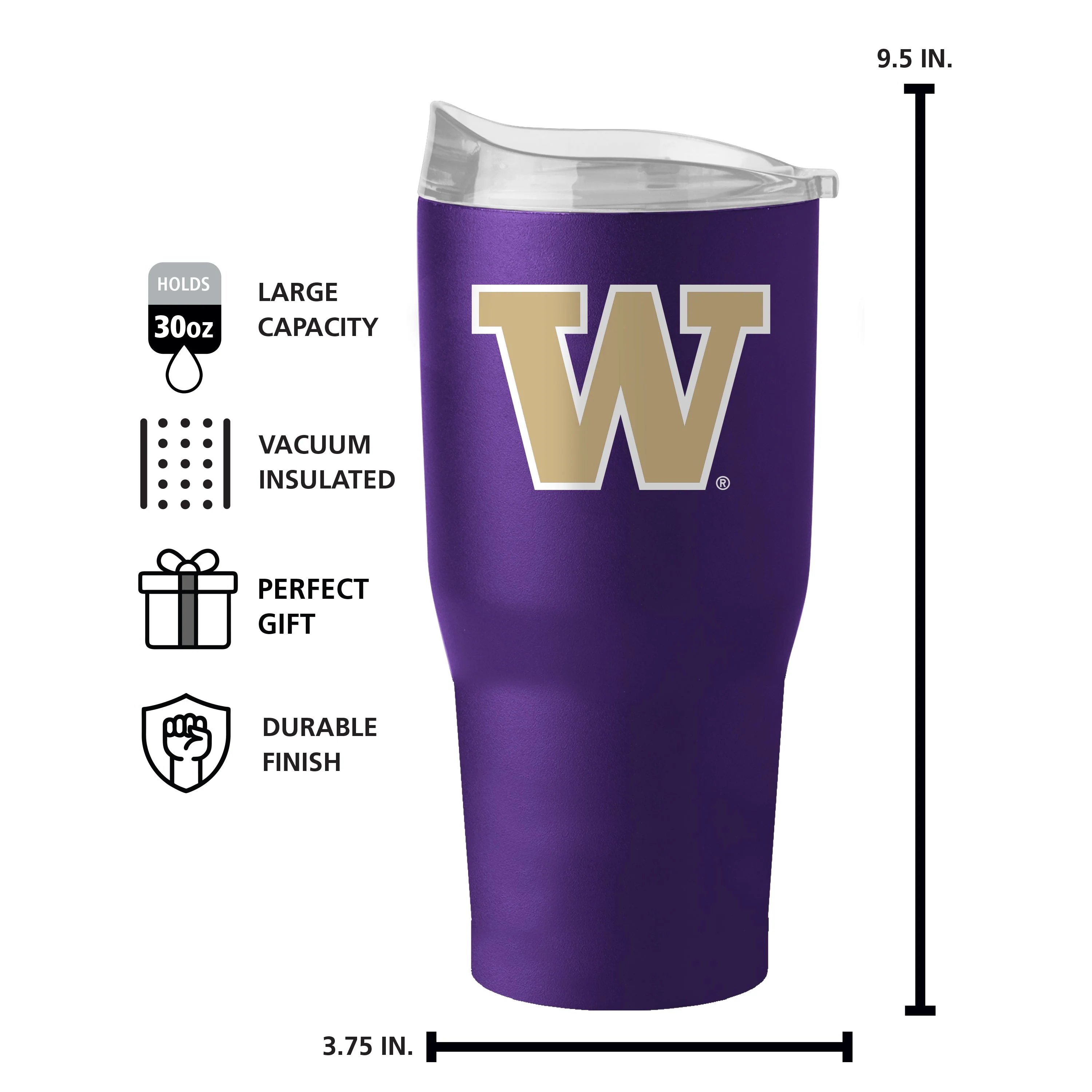 Washington 30oz Flipside Powder Coat Tumbler