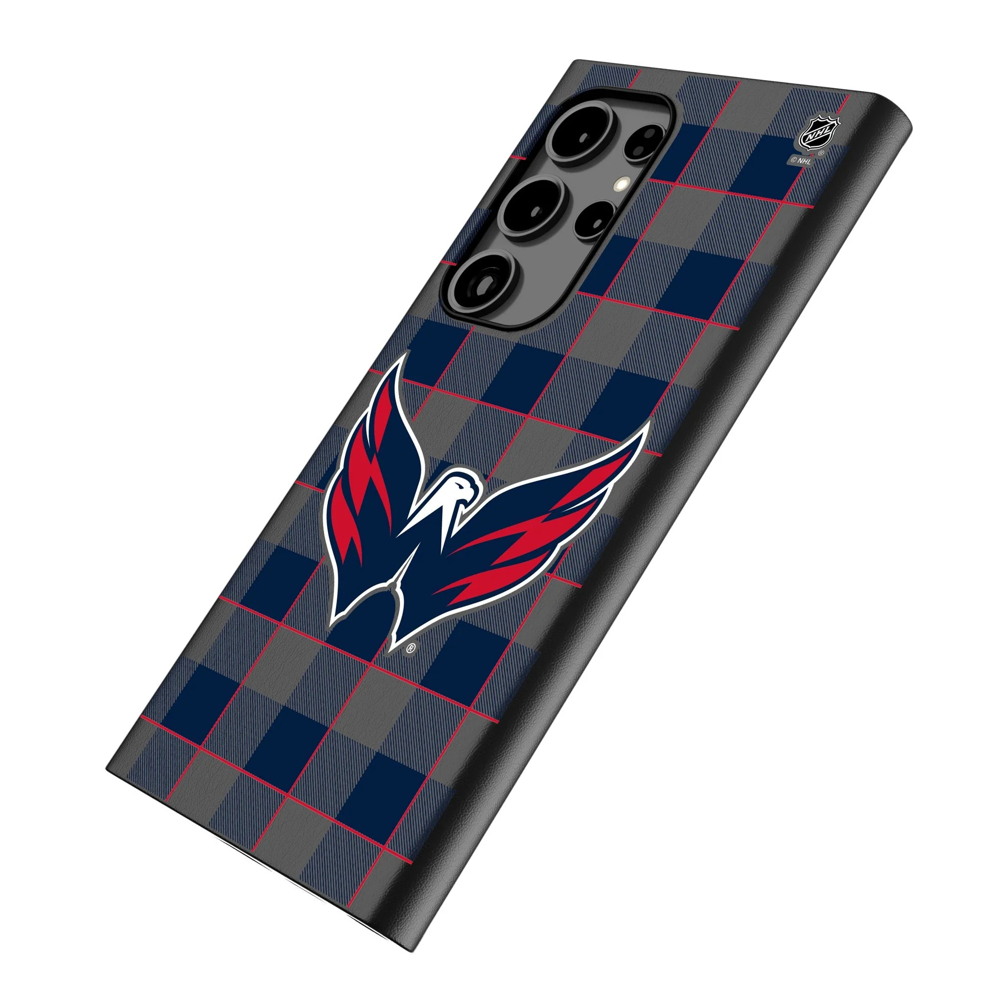 Washington Capitals Plaid MagSafe Compatible Phone Case for Samsung Galaxy - Image 2