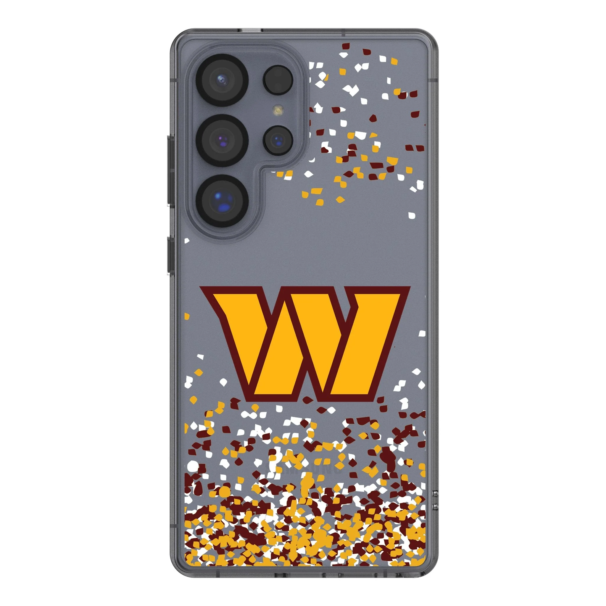 Washington Commanders Confetti Clear Phone Case for Samsung Galaxy