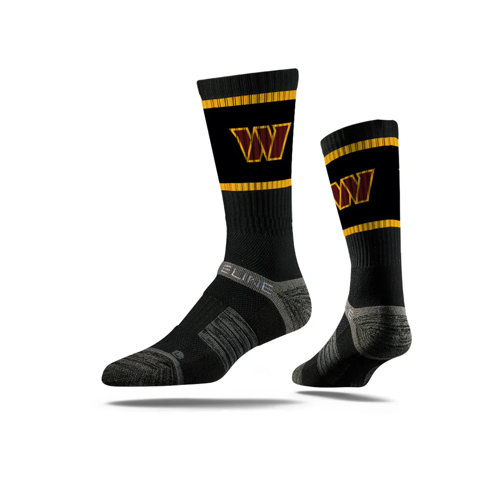 Washington Commanders Premium Crew Primary Logo Team Color Blk Socks