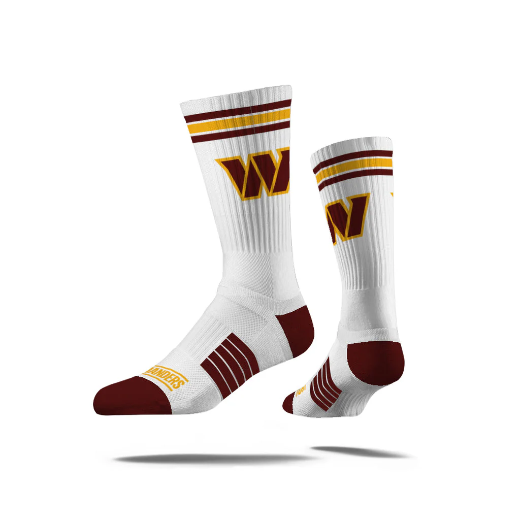 Washington Commanders / Premium Knit Crew / White Socks