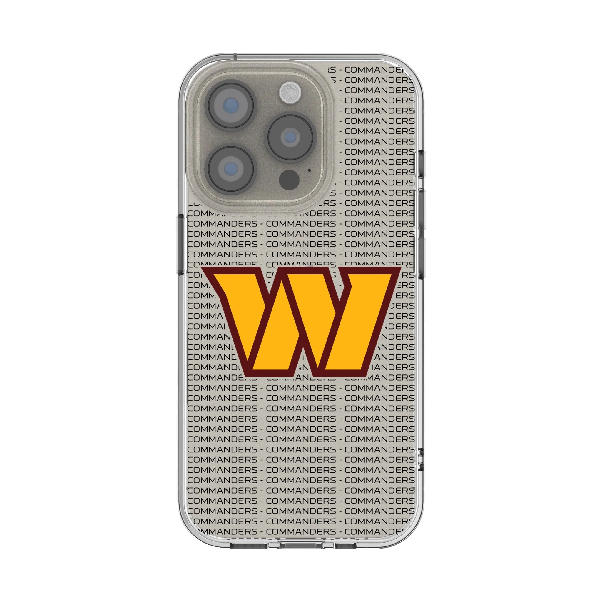 Washington Commanders Text Backdrop Clear Phone Case for Apple iPhone
