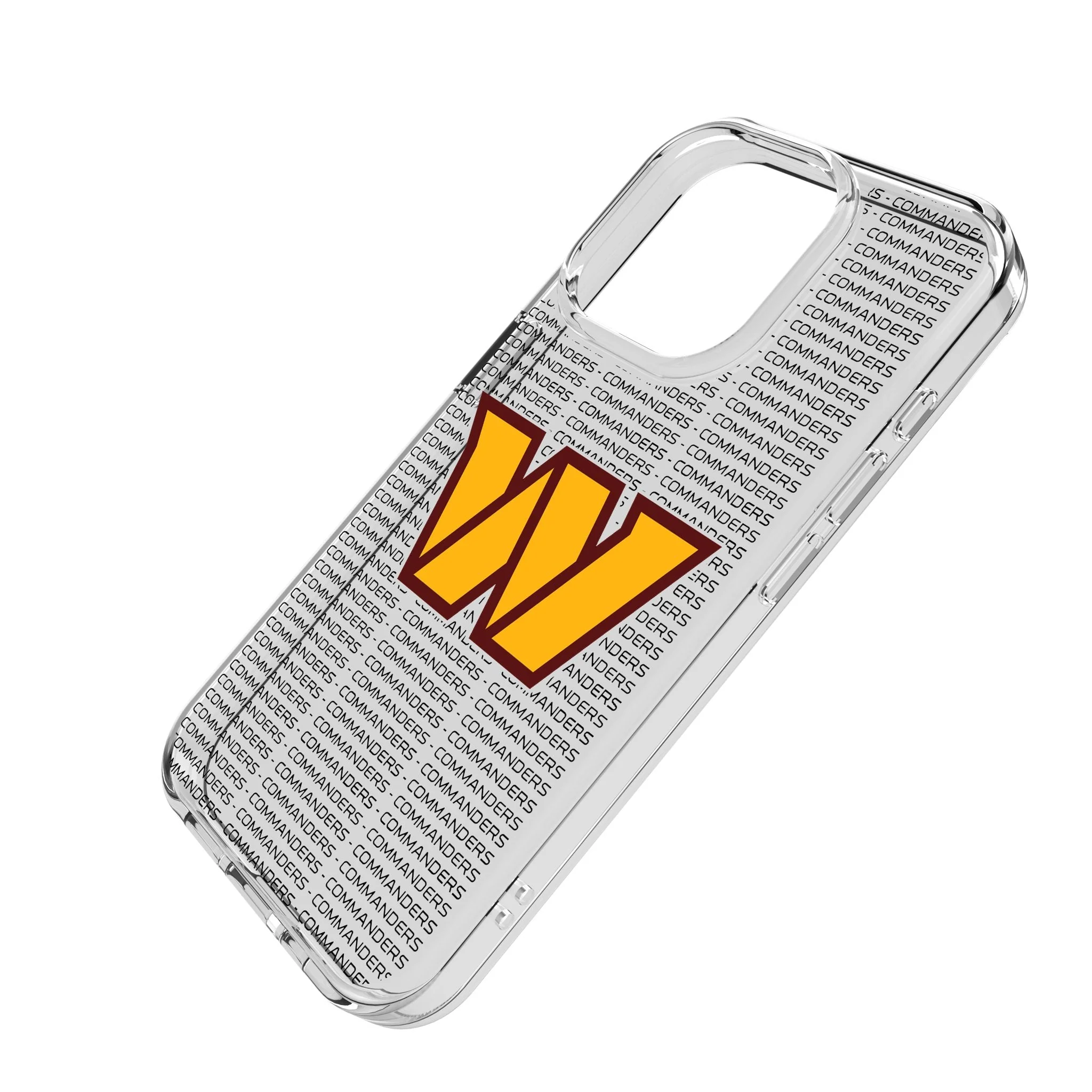 Washington Commanders Text Backdrop Clear Phone Case for Apple iPhone - Image 2