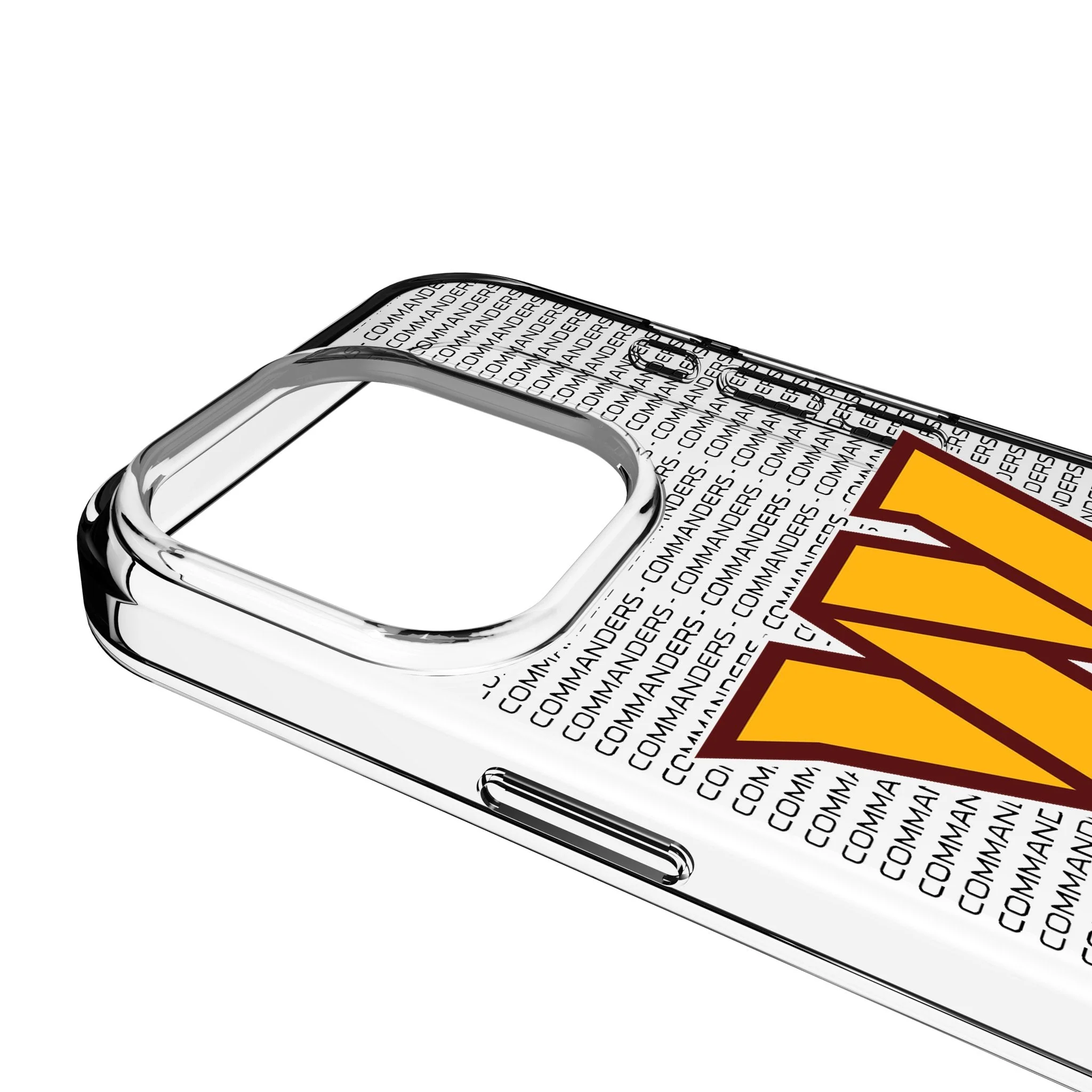 Washington Commanders Text Backdrop Clear Phone Case for Apple iPhone - Image 3
