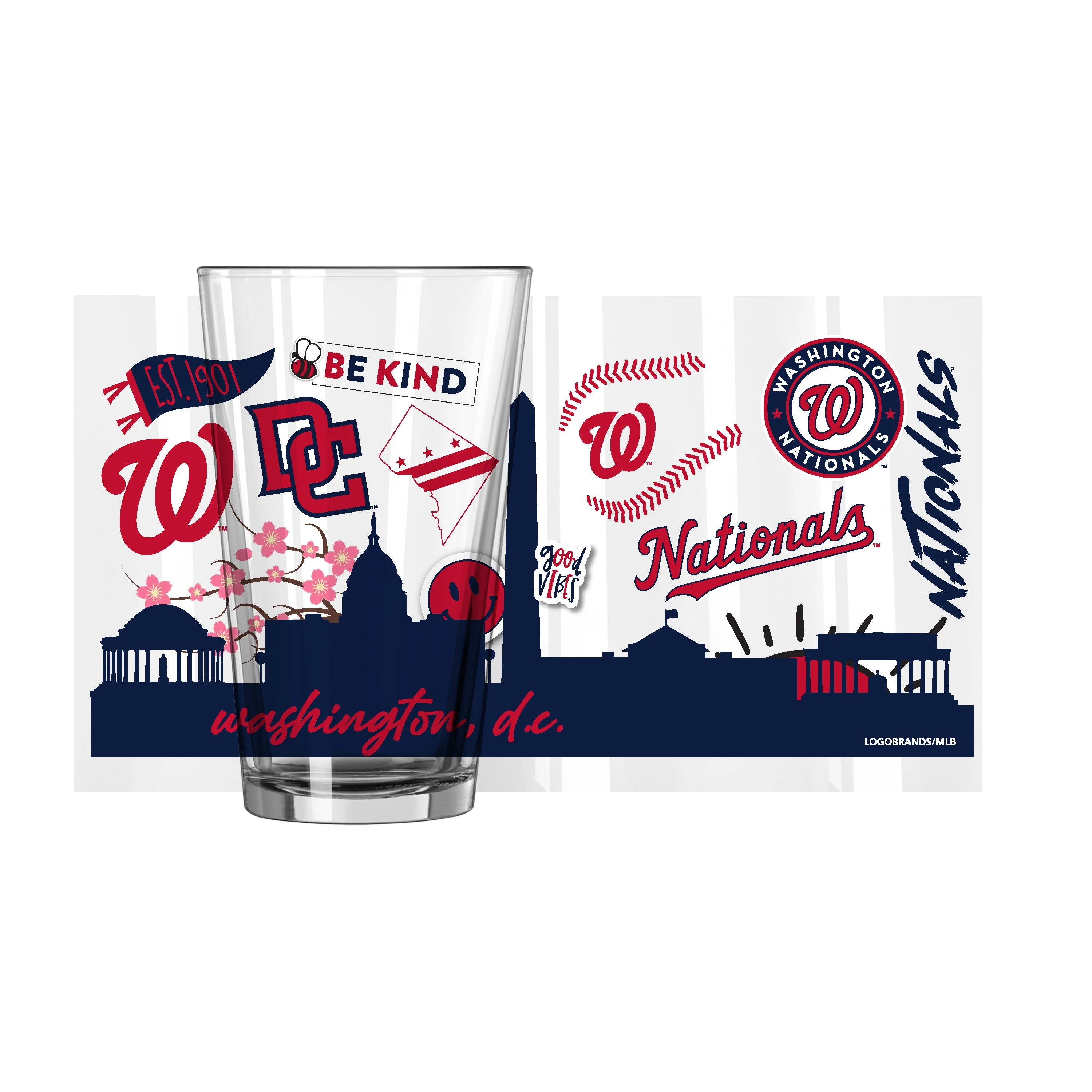 Washington Nationals 16oz Native Pint Glass - Image 2