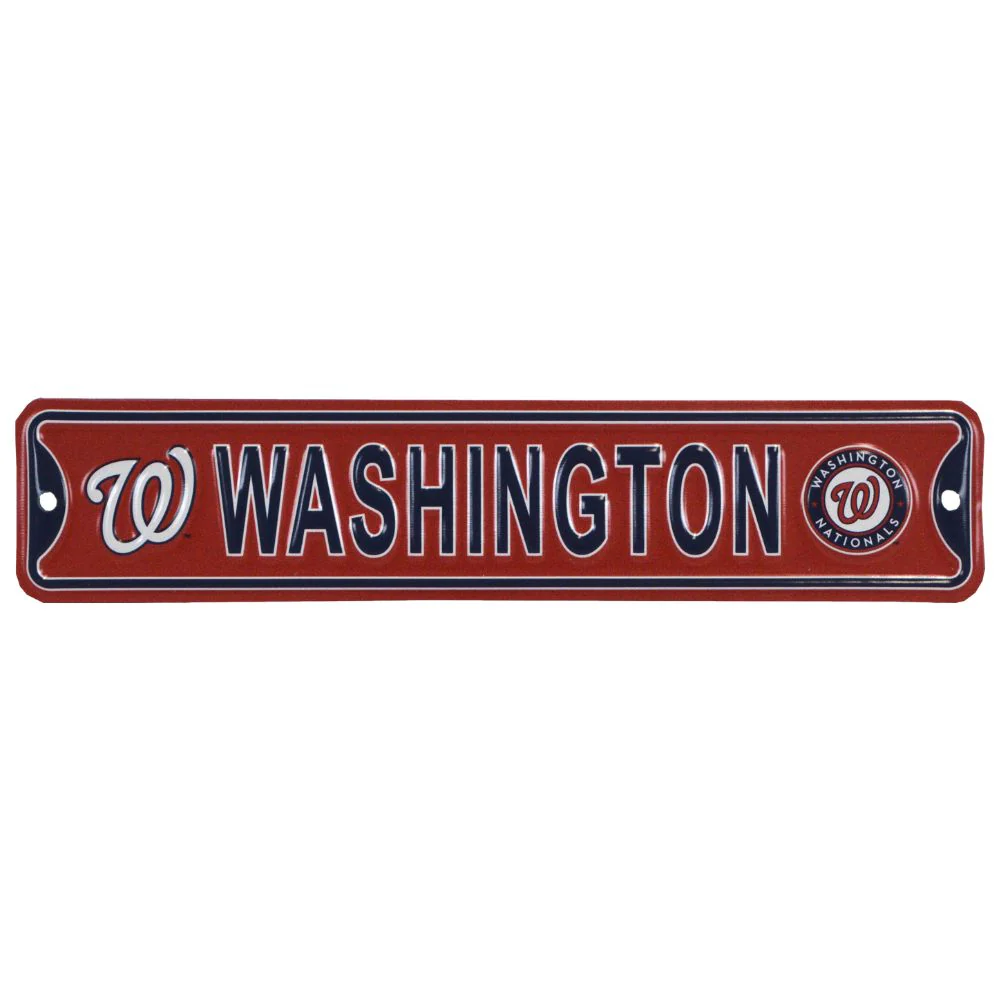 Washington Nationals -CITY LOGO- Steel Embossed MLB Mini Street Sign