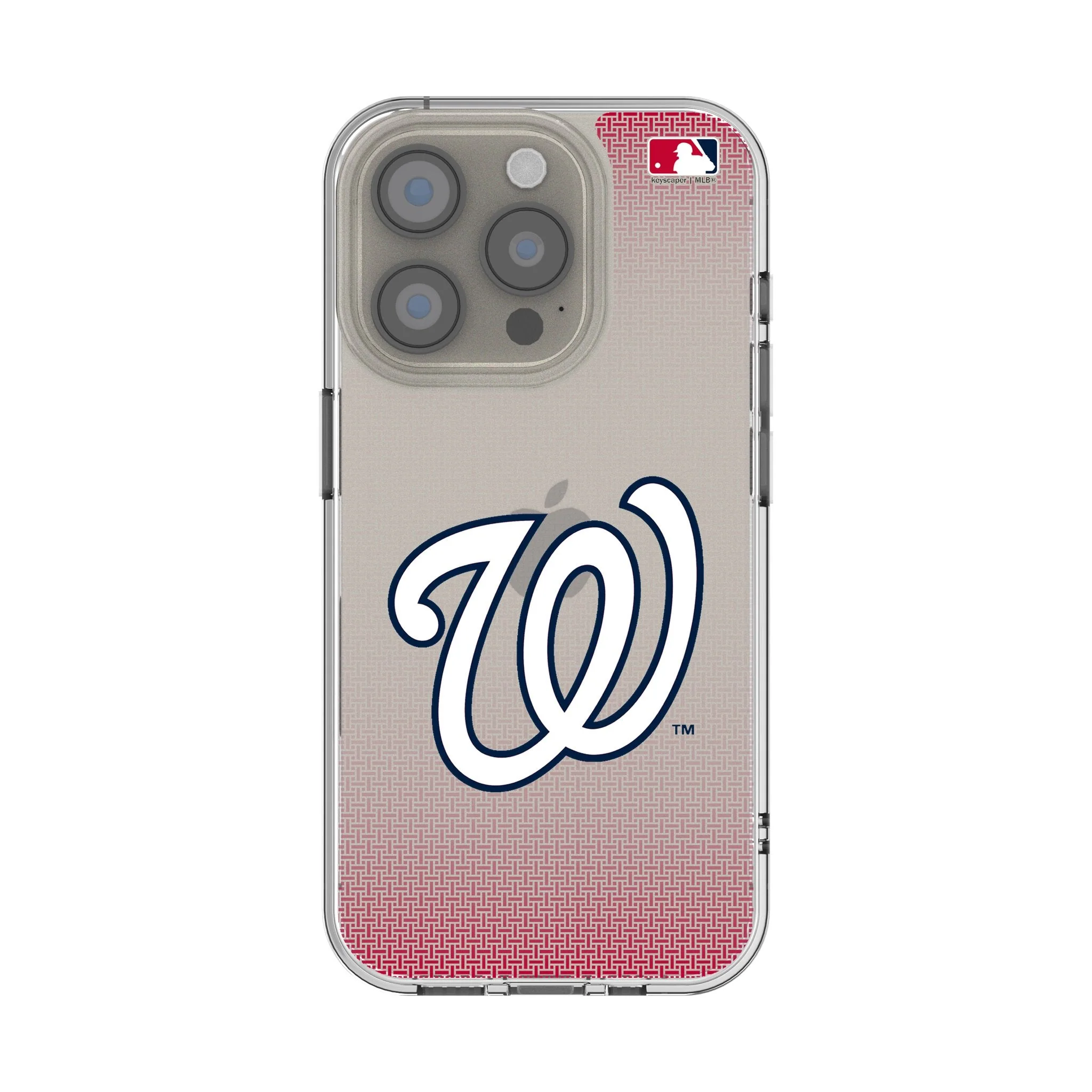 Washington Nationals Linen Clear Phone Case for Apple iPhone