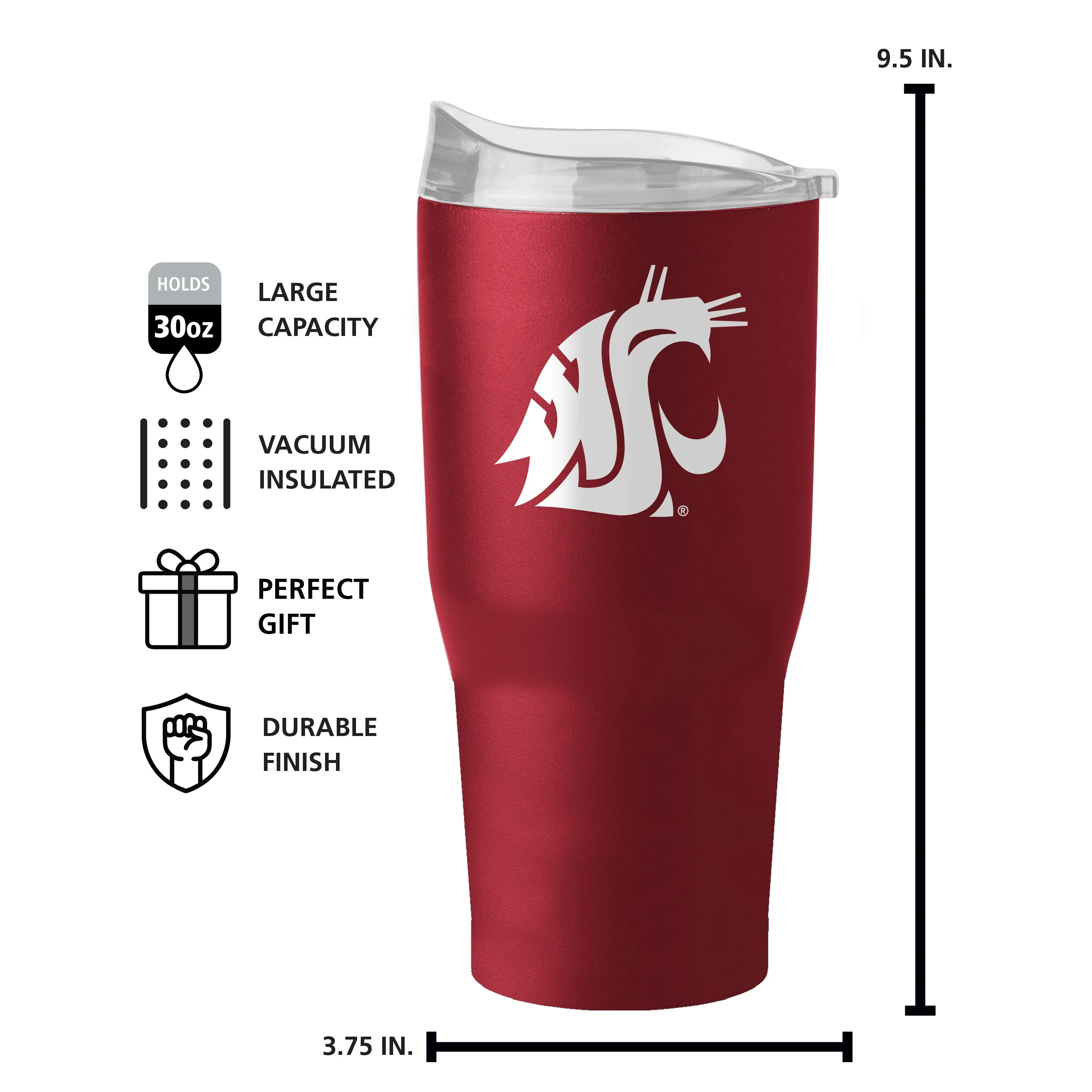 Washington State 30oz Flipside Powder Coat Tumbler