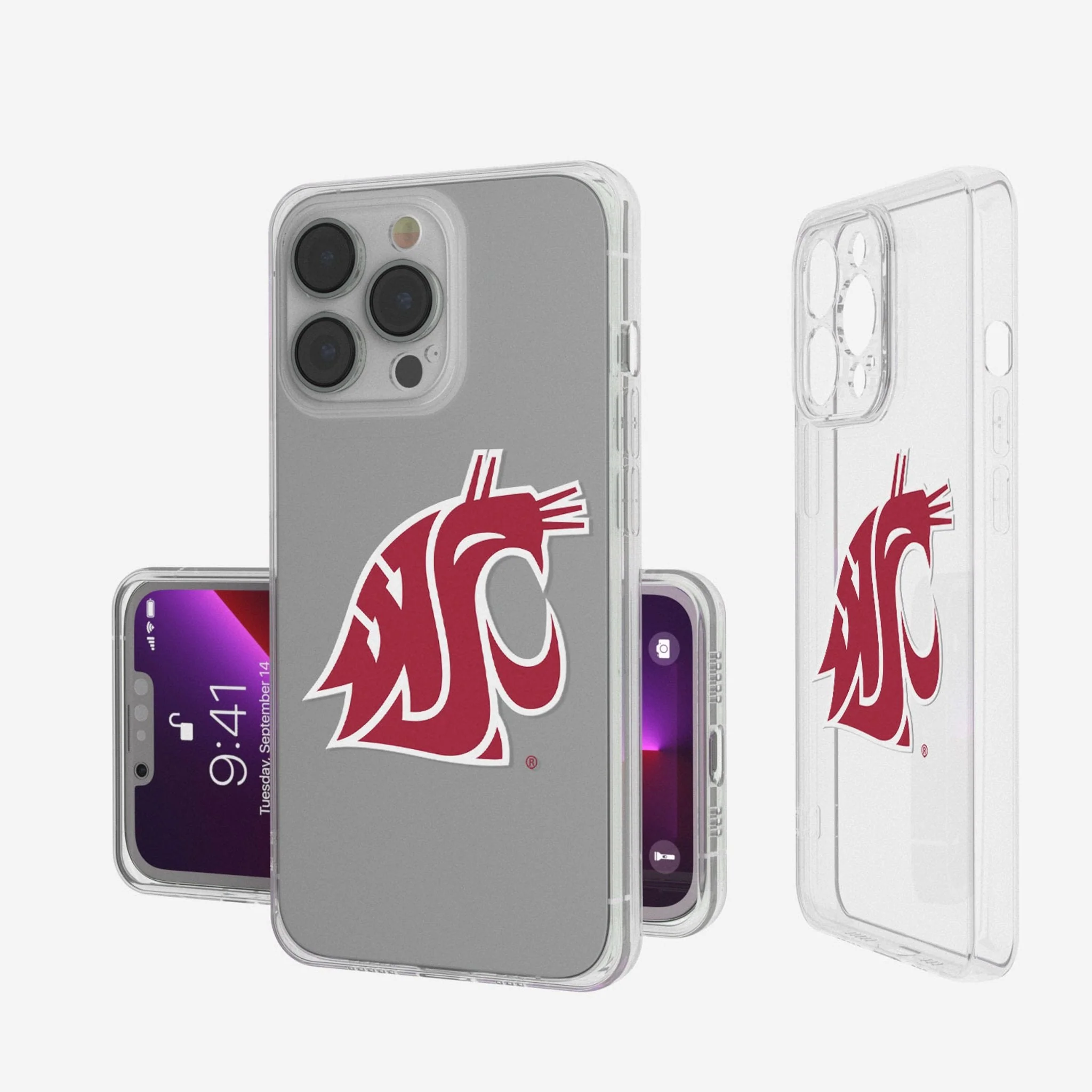 Washington State University Cougars Insignia Clear Phone Case