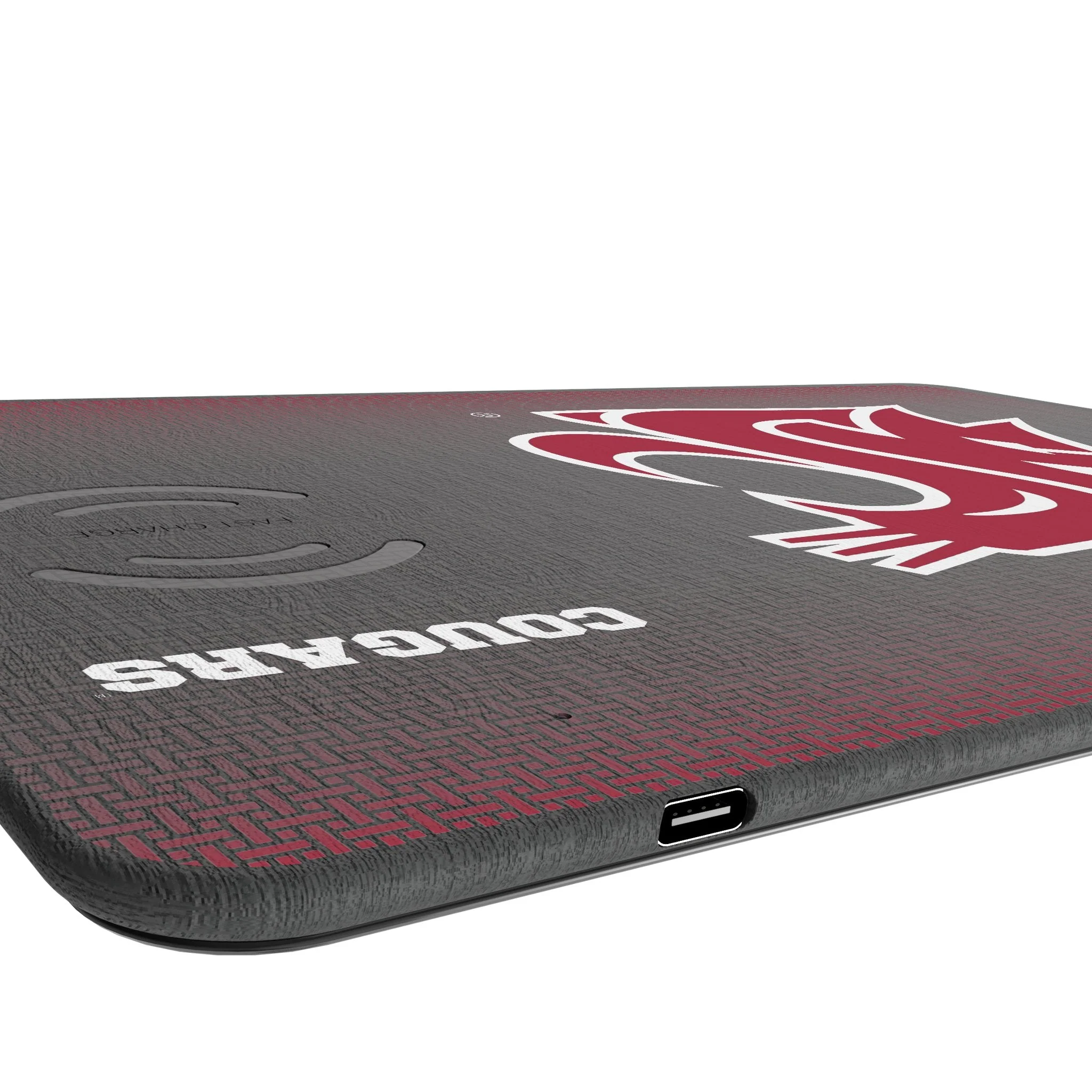 Washington State University Cougars Linen 15-Watt Wireless Charger and Mouse Pad - Image 3