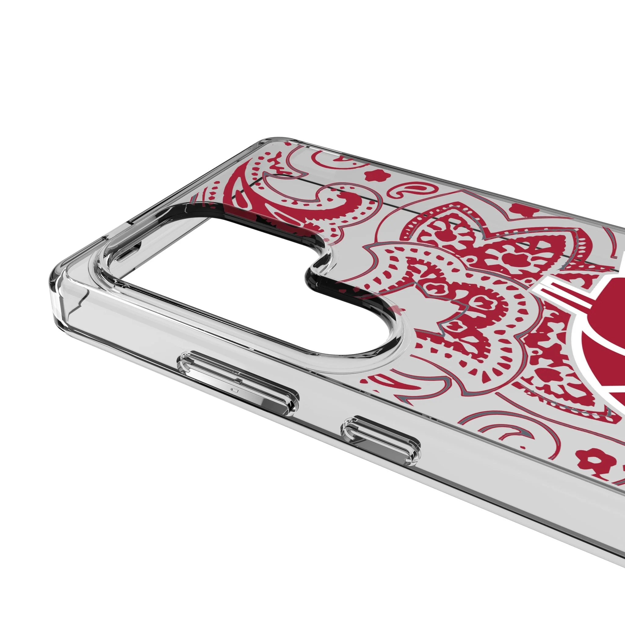 Washington State University Cougars Paisley Clear Phone Case for Samsung Galaxy - Image 3