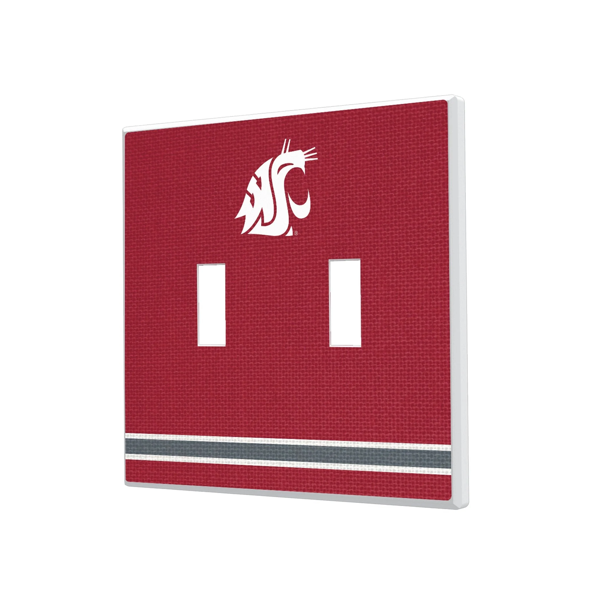 Washington State University Cougars Stripe Hidden-Screw Light Switch Plate - Image 3