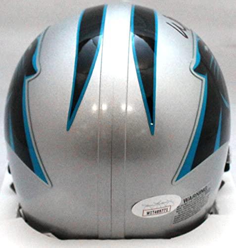 Wesley Walls Autographed Carolina Panthers Mini Helmet - JSA W Auth Black - Image 2