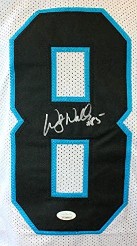 Wesley Walls Autographed White Pro Style Jersey- JSA Witnessed Auth Silver - Image 3