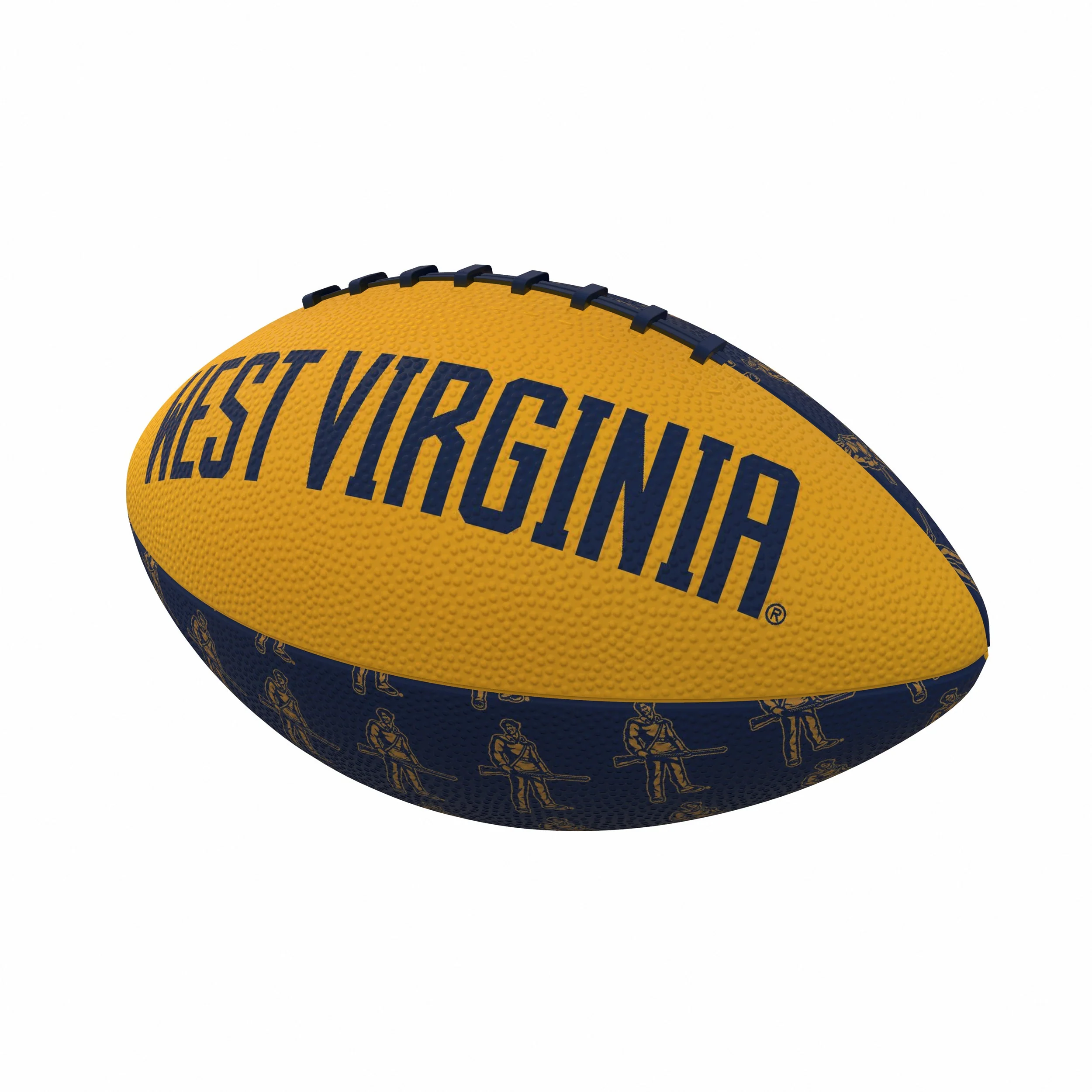 West Virginia Repeating Mini-Size Rubber Football
